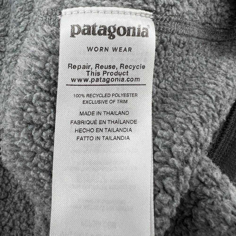 Patagonia Mens Better Sweater 1/4 Zip Fleece Pullover in GrayPreowned Size XXL - Picture 7 of 9